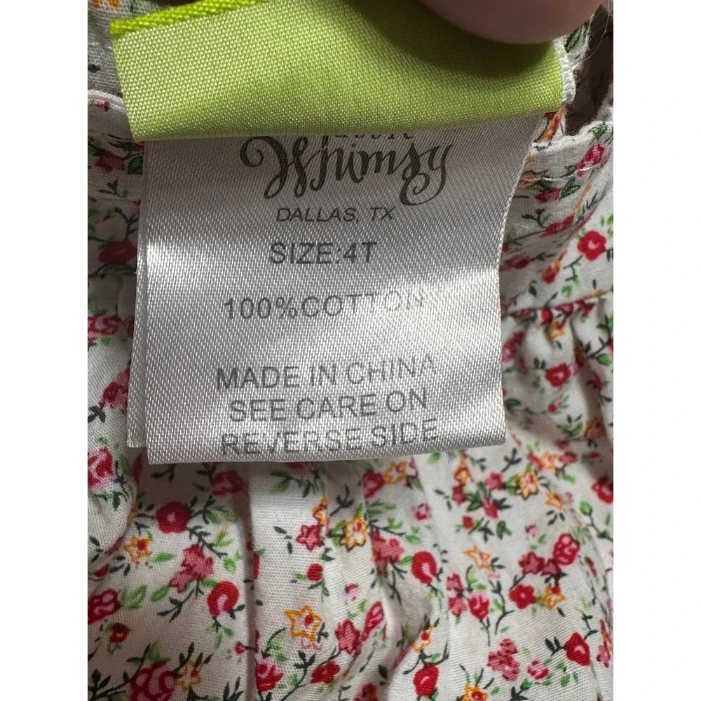 Classic Whimsy‎ Floral Apple Dress Girls Monogram H Personalized Custom
